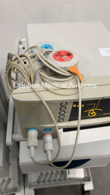 2 x Huntleigh Sonicaid FM800 Fetal Monitors on Stands with 2 x ULT Transducers and 2 x Toco Transducers (Both Power Up) *S/N 739AX0230129-07 / 739AX0230127-07* - 3