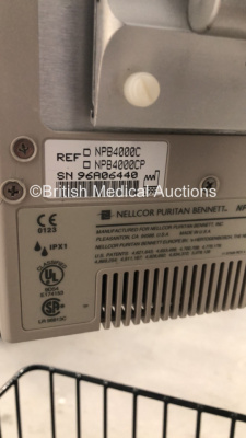 Nellcor Puritan Bennett NPB-4000 Patient Monitor on Stand (Powers Up) *S/N 96A06440* C4/7 - 3
