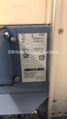 Drager Fabius Tiro Anaesthesia Machine Software Version 3.37b Total Hours Run 179630 Ventilator Hours 246 with Drager Scio Four Oxi Gas Module, Bellows and Hoses (Powers Up) *S/N ASAB-0143* **Mfd 2009** - 9