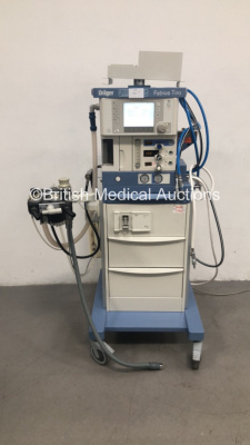 Drager Fabius Tiro Anaesthesia Machine Software Version 3.22 - Total Hours Run 40664 Ventilator Hours 489 with Drager Scio Four Oxi Gas Module, Bellows and Hoses (Powers Up) *S/N ASAD-0015* **Mfd 2009** - 8