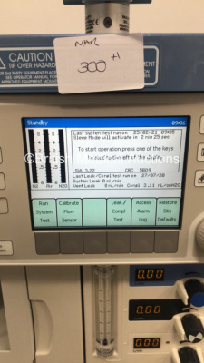 Drager Fabius Tiro Anaesthesia Machine Software Version 3.22 Total Hours Run 38179 Ventilator Hours 487 with Drager Scio Four Oxi Gas Module, Bellows and Hoses (Powers Up) *S/N ASAD-0011* **Mfd 2009** - 5