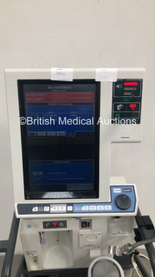 Nellcor Puritan Bennett 840 Ventilator System Software Version 4-070000-85-AN Running Hours 39518 with Fisher & Paykel MR850AEK Respiratory Humidifier on Nellcor Mobile Stand (Powers Up) * SN 07 170 90864 * - 2