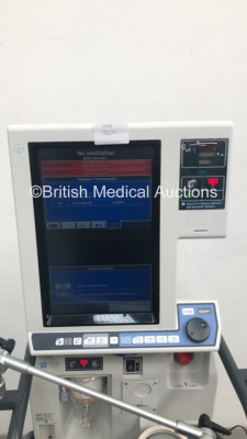 Nellcor Puritan Bennett 840 Ventilator System Software Version 4-070000-85-AN Running Hours 38708 with Armstrong Medical AquaVent Heater Humidifier on Nellcor Mobile Stand (Powers Up) * SN 07 170 90863 * - 2