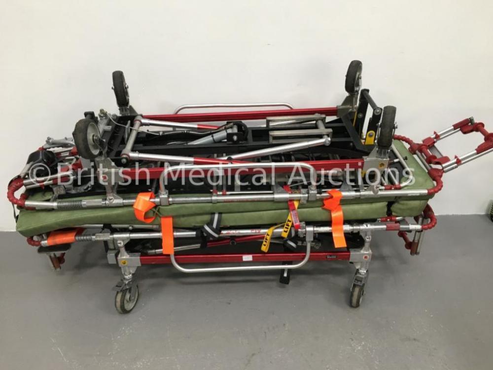 2 x Ferno Falcon Six Hydraulic Ambulance Stretchers with Mattresses