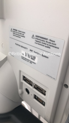 Nellcor Puritan Bennett 840 Ventilator System Software Version 4-070000-85-AN Running Hours 38708 with Armstrong Medical AquaVent Heater Humidifier on Nellcor Mobile Stand (Powers Up) * SN 07 170 90863 * - 6