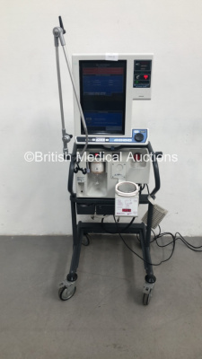 Nellcor Puritan Bennett 840 Ventilator System Software Version 4-070000-85-AN Running Hours 38916 with Armstrong Medical AquaVent Heater Humidifier on Nellcor Mobile Stand (Powers Up) * SN 07 170 90867 *