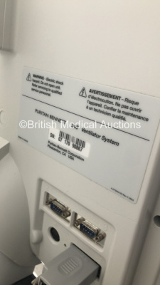 Nellcor Puritan Bennett 840 Ventilator System Software Version 4-070000-85-AN Running Hours 38916 with Armstrong Medical AquaVent Heater Humidifier on Nellcor Mobile Stand (Powers Up) * SN 07 170 90867 * - 6