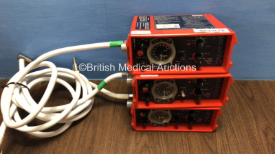 3 x Smith paraPAC 200D MRI Compatible Ventilators with 3 x Hoses *N/A / 162320*