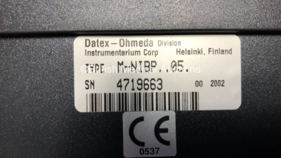 Job Lot Including 2 x M-ESTPR Module with T1,T2,ECG+Resp,P1,P2 and SpO2 Options, 3 x Datex-Ohmeda M-NIBP Modules and 1 x Blank Module *4909006 / 809360 / 4719661 / 4719663 / 4909154 - 5