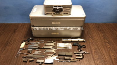 Job Lot Including Various Surgical Instruments and 3 Metal Trays