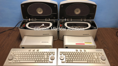 Job Lot Including 2 x Siemens Audiometers with 2 x Siemens Unity 2 Docking Stations and 2 x Siemens Unity 2 Super Silent Keyboards (Both Power Up) *701627 / 204823*