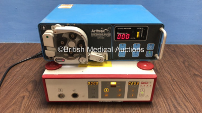 1 x Richard Wolf 2302 RIWO Drive Unit and 1 x Arthrex Continuous Wave II Arthroscopy Pump AR-6450 (Both Power Up)