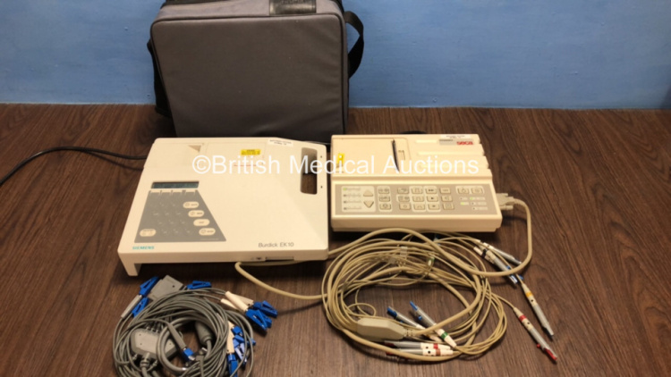 1 x Siemens Burdick EK10 ECG Machine with Lead in Case (Powers Up) and 1 x Seca CT3000I ECG Machine with Lead (Power Ups) *85065 / 02929