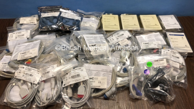 Job Lot of Various Monitor Leads Including ECG and BP- See Photos for Models