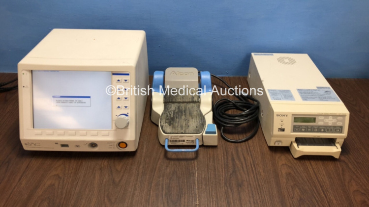 Mixed Lot Including 1 x Bayliss Pain Management System Version 2.2 (Powers Up) 1 x Alcon Accurus Legacy Footswitch and 1 x Sony Color Video Printer UP-21MD *092605-010 / 0101011902X / 58238*