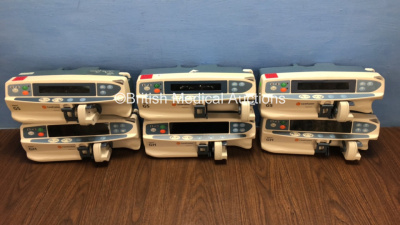 Job Lot of Pumps Including 3 x Carefusion GS and 3 x Carefusion GH Syringe Pumps (All Draw Power) *8001-107940 / 8002236288 / 8001-07489 / 800236245 / 8001102955 / 800236255*