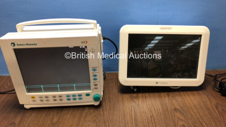 1 x Datex Ohmeda S/5 Compact Anesthesia Monitor (Powers Up) and 1 x St.Jude Quantien Measurement System * 16075298 / 4384387*