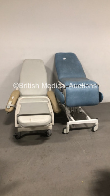 1 x Digiterm Ltd Comfort-4 Dialysis Chair with Controller and 1 x Medi-Plinth 3-Way Electric Patient Examination Couch with Controller (Unable to Test Due to No Power Supply)