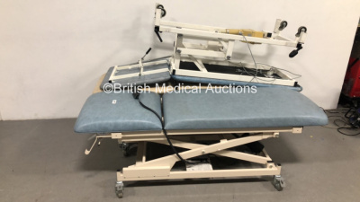 3 x Huntleigh Akron Electric Patient Examination Couches with 2 x Controllers (1 x No Power, 2 x Unable To Test Due to No Power Supplies)
