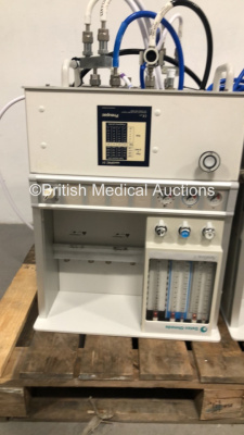 2 x Datex-Ohmeda Aestiva/5 Wall Mounted Induction Anaesthesia Machines with Hoses * On Pallet * - 3