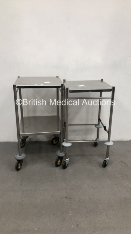 2 x Stainless Steel Trolleys