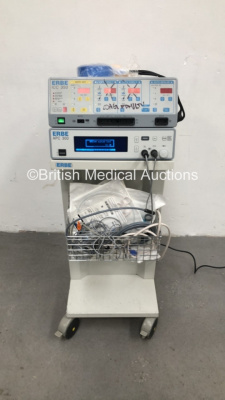 ERBE ICC 350 Electrosurgical/Diathermy Unit with ERBE APC 300 Argon Plasma Unit System Version 2.20 with Electrode and Dual Footswitch (1 x Powers Up,1 x No Power) * SN 10132-010 *
