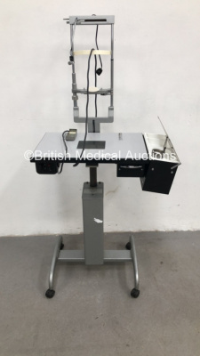 Haag-Streit Bern Slit Lamp Hydraulic Table with Chin Rest and 2 x 16 x Eyepieces * SN 100012914 *