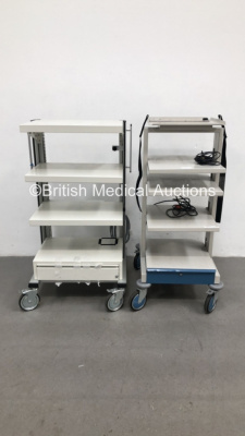 1 x Storz Stack Trolley and 1 x Unknown Make Stack Trolley