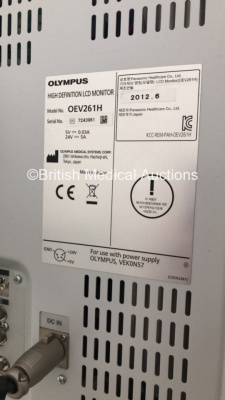 Olympus Stack System Including Olympus OEV261H LCD Monitor,Olympus Evis Lucera CV-260SL Digital Processor and Olympus Evis Lucera CLV-260SL Processor/Light Source Unit (Powers Up) * SN 7243961 / 7241361 / 7238345 * - 4