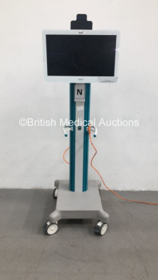 Medicart International Ltd Stack Trolley with BARCO LCD Monitor and NDS Wireless Router (Powers Up) * SN AN071627003119 *