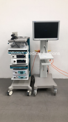 Imotech Medical Stack System Including EUK Hercules EndoVis HD Monitor,Fujifilm VP-7000 Processor * Mfd 2017 *,Fujifilm BL-7000 Light Source * Mfd 2017 *,Fujinon System 4400 Light Source,Fujinon System 4400 Processor HD,2 x Fujinon Keyboards and Olympus M
