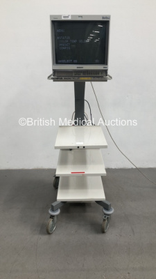 Olympus Imaging Stack Trolley Including Sony Trinitron Monitor (Powers Up) * SN 2005054 *