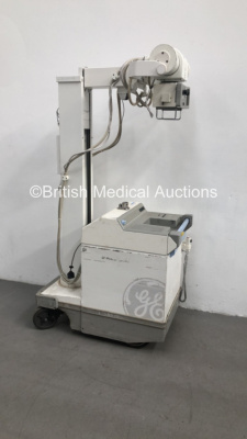 GE AMX 4 Plus Mobile X-Ray Model 46-270954G2 with Control Hand Trigger and Key (Powers Up) * Mfd Sept 2003 * - 2