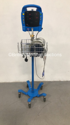 GE Dinamap ProCare Auscultatory 300 Patient Monitor on Stand with 1 x BP Hose,1 x BP Cuff and 1 x SpO2 Finger Sensor (Powers Up) * SN DPC321N-EN1 *