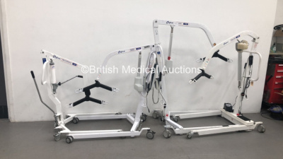 Job Lot of 4 x Oxford Patient Hoists Including 1 x Mini Hydraulic 125, 1 x Midi 170 Electric Patient Hoist with Controller, 1 x Maxi 170 Electric Patient Hoist with Controller and 1 x Major 175 Electric Patient Hoist with Controller (2 x No Power Due to S