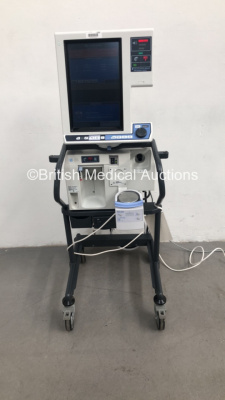 Nellcor Puritan Bennett 840 Ventilator System Software Version 4-070000-85-AN Running Hours 27768 with Fisher & Paykel MR850AEK Respiratory Humidifier on Nellcor Mobile Stand (Powers Up) * SN 10 170 93766 *