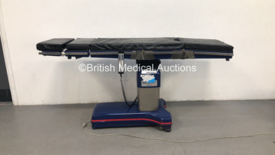 Maquet Alphastar Plus Electric Operating Table Model 1132.03A3 with Cushions and Controller (Powers Up and Tested Working) * SN 00098 * * Mfd 2000 *