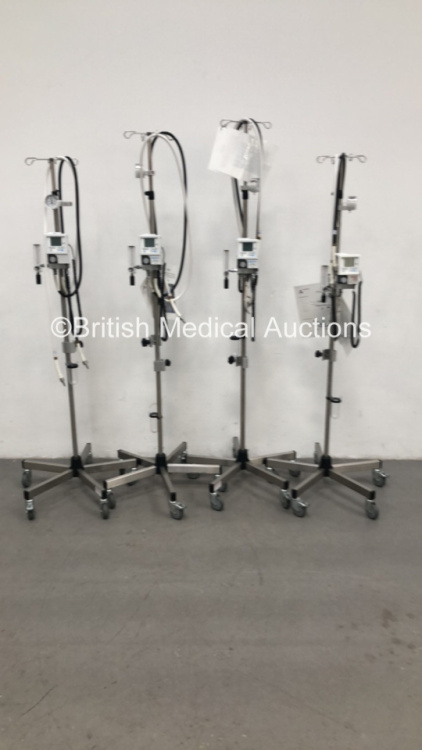 4 x Maxtec Max Blend High Flow Air/Oxygen Blender on Stands * SN BEF01672 / BEF01657 / TL00000032 / BEF01676 *