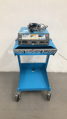 Valleylab Force FX-8C Electrosurgical/Diathermy Unit on Valleylab Trolley with 1 x Bipolar Dome Footswitch (Powers Up) * Asset No FS 0115195 *