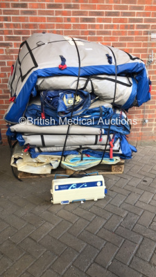 Pallet of Approx 12 x Inflatable Mattresses with 12 x Mattress Pumps * Stock Photo Taken - 1 x Pump in Photo - 12 Included *