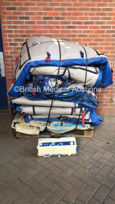 Pallet of Approx 12 x Inflatable Mattresses with 12 x Mattress Pumps * Stock Photo Taken - 1 x Pump in Photo - 12 Included *