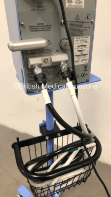 Viasys Healthcare Infant Flow SiPAP P/N 675-CFG-004 on Stand with Hoses (Powers Up) *W* * Mfd June 2009 * - 4