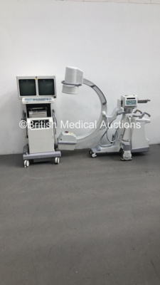 GE FlexiView 8800 Mobile X-Ray C-ARM with Dual Image Intensifier,Controller,Manuals and Sony Video Graphic Printer UP-980CE (Powers Up-Hard Drive Removed) * SN 7700 PU8 * * Mfd May 2006 *