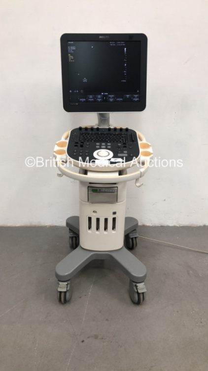 Philips ClearVue 650 Flat Screen Ultrasound Scanner Ref 989605414681 Release 1.0.6 with Sony Digital Graphic Printer UP-D897 (Powers Up) * SN US113A0050 * * Mfd 2013 *