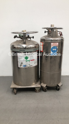 2 x Wessington Cryogenics Liquid Nitrogen Vessel on Wheels