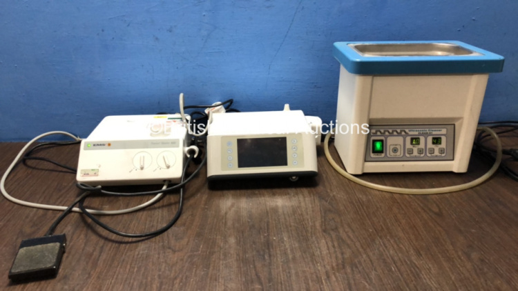 Mixed Lot Including 1 x EMS Piezon Master 400 Ultrasonic Scaler with Footswitch (Powers Up) 1 x Fahmer Unit (No Power) 1 x Clean 01 Ultrasonic Cleaning Unit (Powers Up with Missing Lid-See Photo)