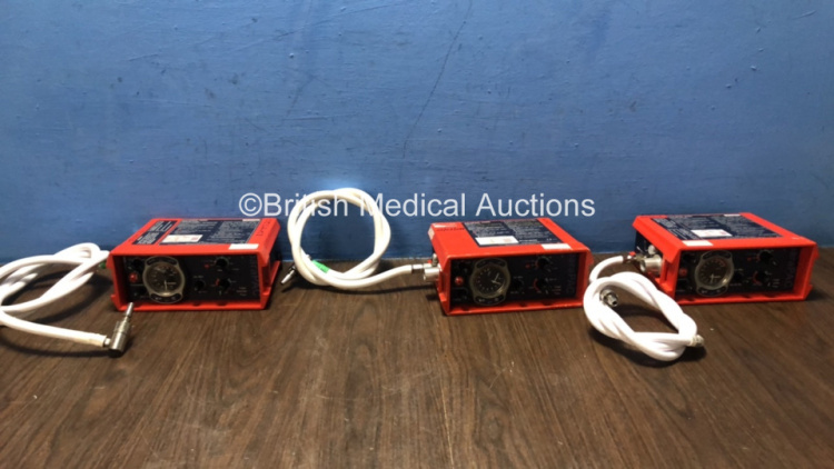 3 x paraPAC 200D Ventilators with 3 x Hoses *0906134 / 020289 / 1602205*