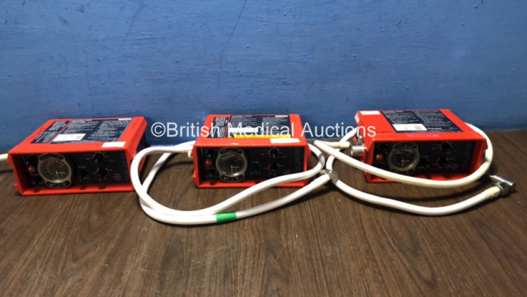 3 x paraPAC 200D Ventilators with 3 x Hoses *1101247 / 1802212 / 0203214*