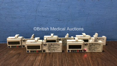 5 x CME Medical T34 Ambulatory Syringe Pumps (3 Power Up when Tested with Stock Battery-Batteries Not Included, 2 No Power- All with Missing Battery Covers) *W*