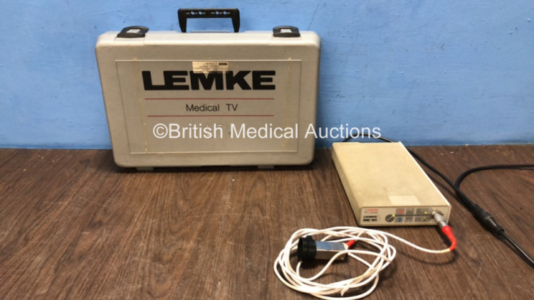 Lemke MC 404 Digital Camera Unit with Head (Powers Up with Damaged Cable-See Photo)